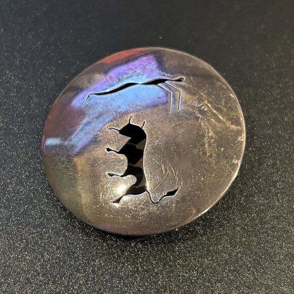 Sterling Silver Mexico Pendant Brooch Stamped SC Bull Fighter Pin Jewelry - Picture 4 of 10